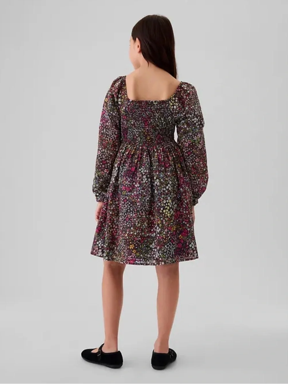 GAP puff sleeve smocked floral dress